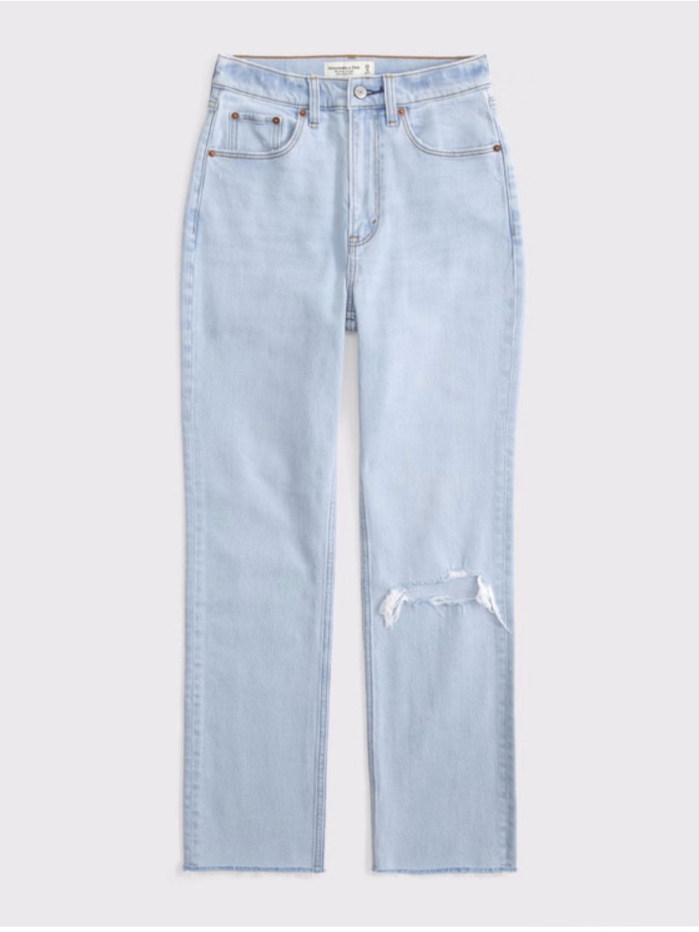 A&F Curve Love Ultra High Rise Ankle Straight Jean. Size 18/ 34Regular